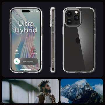 Pouzdro pro iPhone 15 Pro Max Spigen Ultra Hybrid Case, zadní kryt Crystal Clear