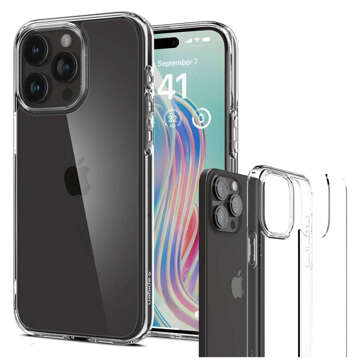 Pouzdro pro iPhone 15 Pro Max Spigen Ultra Hybrid Case, zadní kryt Crystal Clear