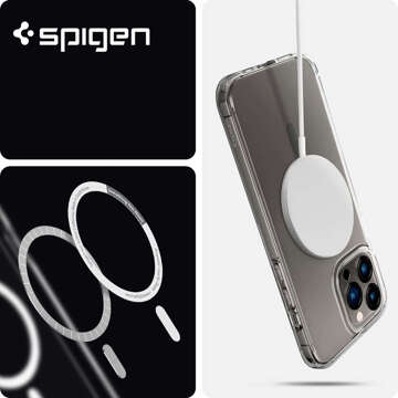 Pouzdro pro iPhone 15 Pro Max Spigen Ultra Hybrid MagFit pro MagSafe Ochranný kryt telefonu Bílé sklo Spigen Glas.TR