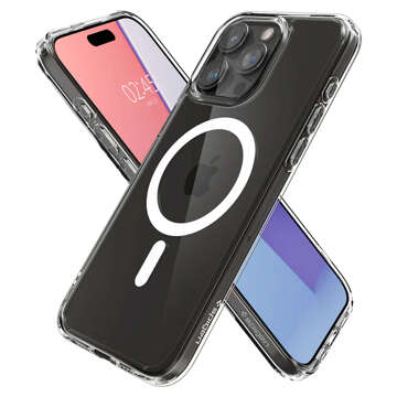 Pouzdro pro iPhone 15 Pro Max Spigen Ultra Hybrid MagFit pro MagSafe ochranné pouzdro na telefon bílé