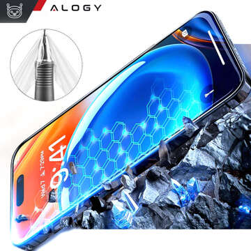 Pouzdro pro iPhone 15 Pro Max obrněný kryt hydrogelová fólie Case Defense 360 ​​​​Pro Alogy černý