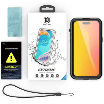 Pouzdro pro iPhone 15 vodotěsné Mag Safe Case pancéřované vodotěsné pouzdro černé a šedé