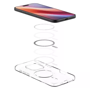 Pouzdro pro iPhone 16 Pro Max Spigen Liquid Crystal Mag Magsafe Ochranné pouzdro na telefon Clear