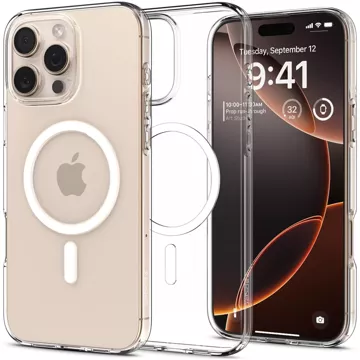 Pouzdro pro iPhone 16 Pro Max Spigen Liquid Crystal Mag Magsafe Ochranné pouzdro na telefon Clear