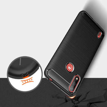 Pouzdro pro pouzdro Motorola Moto E7 / E7i Power Alogy Rugged Armor TPU Carbon Black