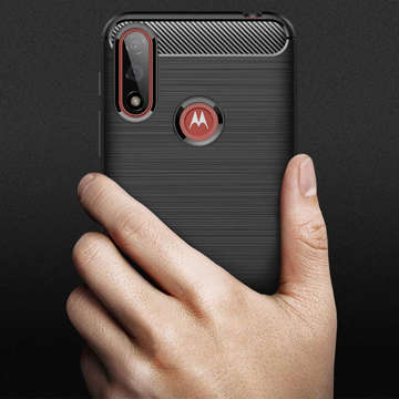 Pouzdro pro pouzdro Motorola Moto E7 / E7i Power Alogy Rugged Armor TPU Carbon Black