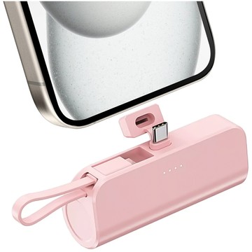 PowerBank 5000mAh Alogy kapesní malá externí nabíječka Powerbanka USB-C a lightning Pink