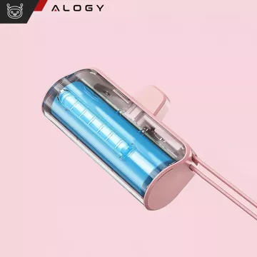 PowerBank 5000mAh Alogy kapesní malá externí nabíječka Powerbanka USB-C a lightning Pink