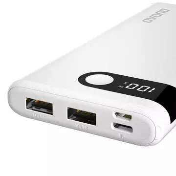 Powerbanka Dudao 10000 mAh 2x USB / USB typu C / micro USB 2 A s LED obrazovkou černá (K9Pro-02)