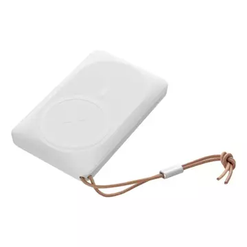 Powerbanka Externí baterie VEGER MagOn s Qi nabíjením pro MagSafe 15W - 10 000mAh PD 22,5W bílá (VP1151 / W1151)