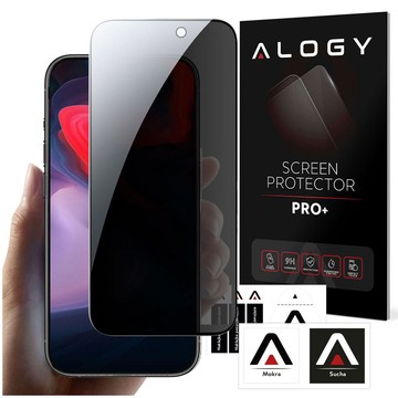 Privátní sklo pro iPhone 15 / 15 Pro Anti-Spy Private Anti-Spy temperovaná matná ochrana obrazovky Alogy