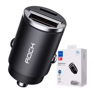 ROCK H15 USB-A USB-C PD 30W nabíječka do auta