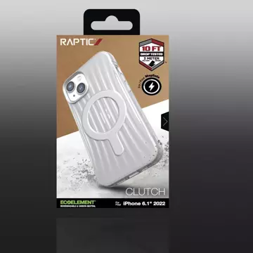 Raptic Clutch Built Case Pouzdro na iPhone 14 se zadním krytem MagSafe čirým