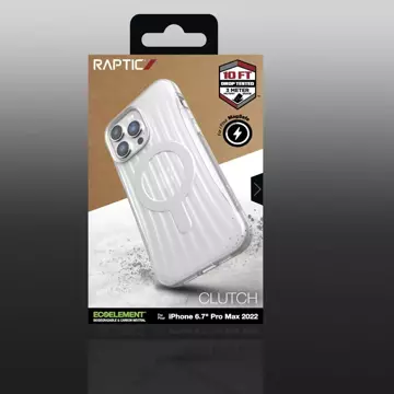 Raptic Clutch Built Case iPhone 14 Pro Max se zadním krytem MagSafe transparentní