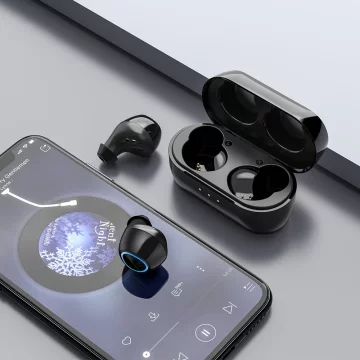 Remax bezdrátová sluchátka Bluetooth 5.0 TWS do uší bílá (TWS-16 bílá)