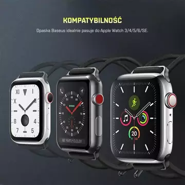 Řemínek BASEUS Apple Watch 3/4/5/6 / SE 38-40 mm Bílá / Růžová