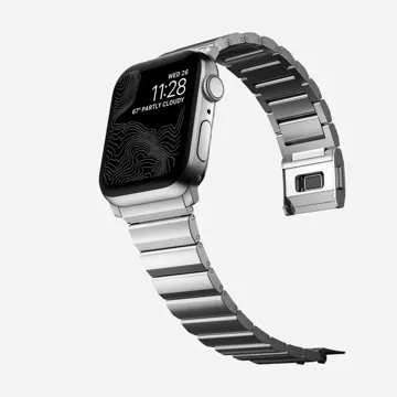 Řemínek s ocelovým páskem pro Apple Watch 4 / 5 / 6 / 7 / 8 / 9 / Se / Ultra 1 / 2 (42 / 44 / 45 / 49 Mm) Stříbrný