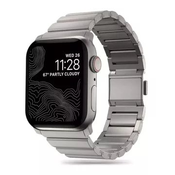 Řemínek s ocelovým páskem pro Apple Watch 4/5/6/7/8/9/Se/Ultra 1/2 (42/44/45/49 mm) Titanium