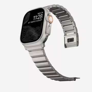 Řemínek s ocelovým páskem pro Apple Watch 4/5/6/7/8/9/Se/Ultra 1/2 (42/44/45/49 mm) Titanium