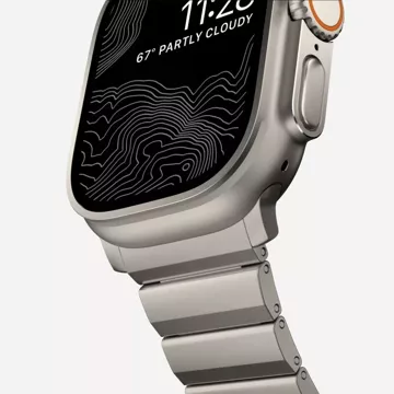 Řemínek s ocelovým páskem pro Apple Watch 4/5/6/7/8/9/Se/Ultra 1/2 (42/44/45/49 mm) Titanium