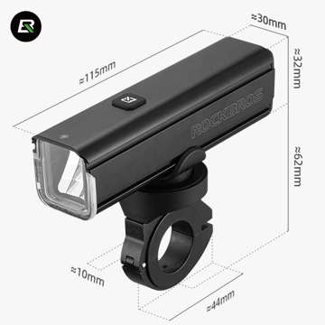 RockBros Bicycle Light Bike LED svítilna RHL1000 Vodotěsná svítilna na řídítka 1000LM LED svítilna do světlometu