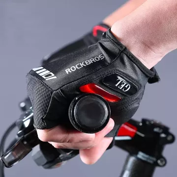 Rockbros S143-BK M cyklistické rukavice s gelovými vložkami - černé