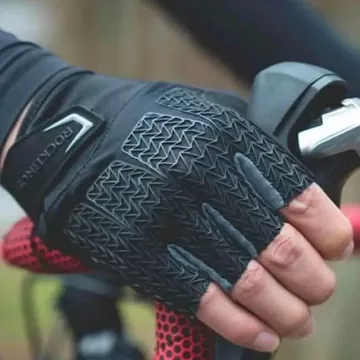 Rockbros S169BGR S cyklistické rukavice s gelovými vložkami - šedé
