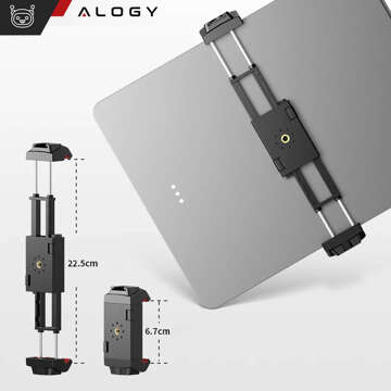 Rotační držák Alogy 360 pro telefon Tablet Stojan na stativ 1/4 palce Cold Shoe Black