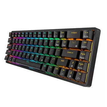 Royal Kludge RK837 RGB mechanická klávesnice, hnědý spínač (černý)