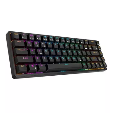 Royal Kludge RK837 RGB mechanická klávesnice, hnědý spínač (černý)