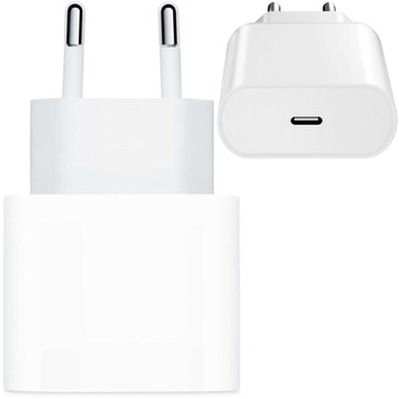 Rychlá 30W USB-C nástěnná nabíječka USB typ C GaN PD pro iPhone Alogy cube Bílý kabel USB-C 1m