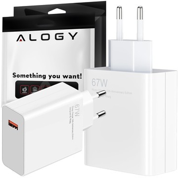 Rychlá 67W USB výkonná nabíječka pro Xiaomi QC Alogy Cube Fast Charging White