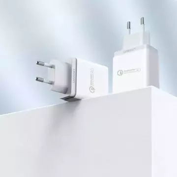 Rychlonabíječka UGREEN Quick Charge 3.0 18W 3A USB bílá (10133)