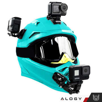 Sada příslušenství pro upevnění na přilbu Alogy 20v1 pro akční kamery GoPro, DJI, Insta360, SJCam, Eken