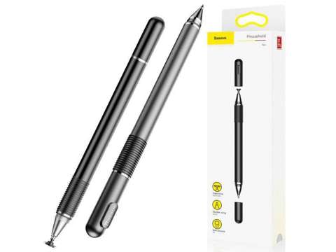 Screen stylus 2v1 přesné kuličkové pero Baseus Household Pen Black