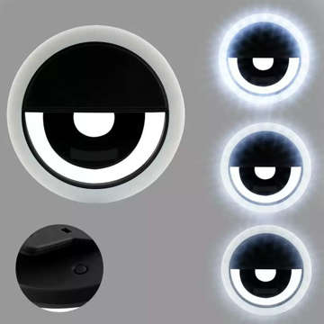 Selfie Ring LED lampa černá
