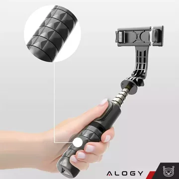 Selfie Stick Tripod Pole Bluetooth Alogy Stativ Držák telefonu Black