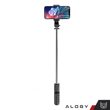 Selfie Stick Tripod Pole Bluetooth Alogy Stativ Držák telefonu Black