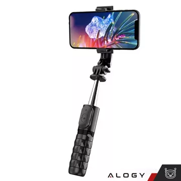 Selfie Stick Tripod Pole Bluetooth Alogy Stativ Držák telefonu Black