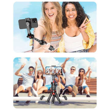 Selfie tyč L07S Bluetooth statyw Flexible Tripod Black