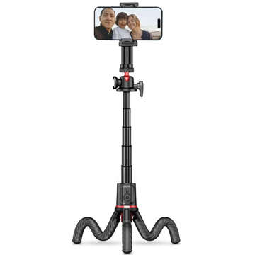 Selfie tyč L07S Bluetooth statyw Flexible Tripod Black