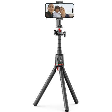 Selfie tyč L07S Bluetooth statyw Flexible Tripod Black