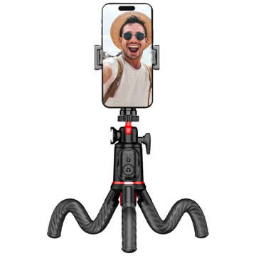 Selfie tyč L07S Bluetooth statyw Flexible Tripod Black