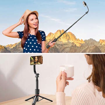 Selfie tyč L07S Bluetooth statyw Flexible Tripod Black