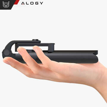 Selfie tyč stativ Stativový držák telefonu Alogy Tripod selfie tyč Bluetooth 360 dálkové ovládání Black