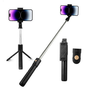 Selfie tyč stativ Tripod Alogy Stand držák telefonu selfie tyč Bluetooth dálkové ovládání Black