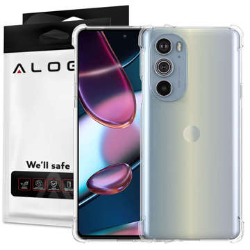 ShockProof Alogy silikonové pancéřové pouzdro pro Motorola Moto Edge 30 Pro Transparent