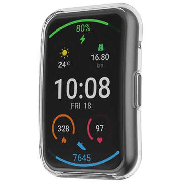 Silikonové TPU pouzdro s krytem Alogy pro Huawei Watch Fit Transparent