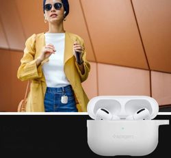 Silikonové pouzdro Spigen Fit pro Apple Airpods Pro bílé