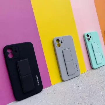 Silikonové pouzdro Wozinsky Kickstand Case pro iPhone 13 mini žluté